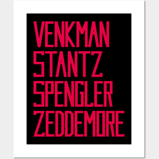 Venkman, Stantz, Spengler, Zeddemore Name Badges (Ghostbusters) Posters and Art